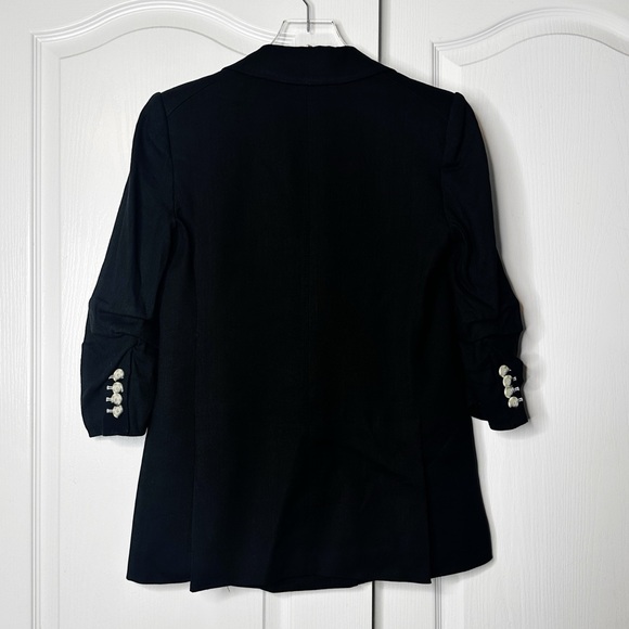 Veronica Beard Kiernan Linen Blend Dickey Blazer Jacket Black Size 0 - Picture 6 of 15